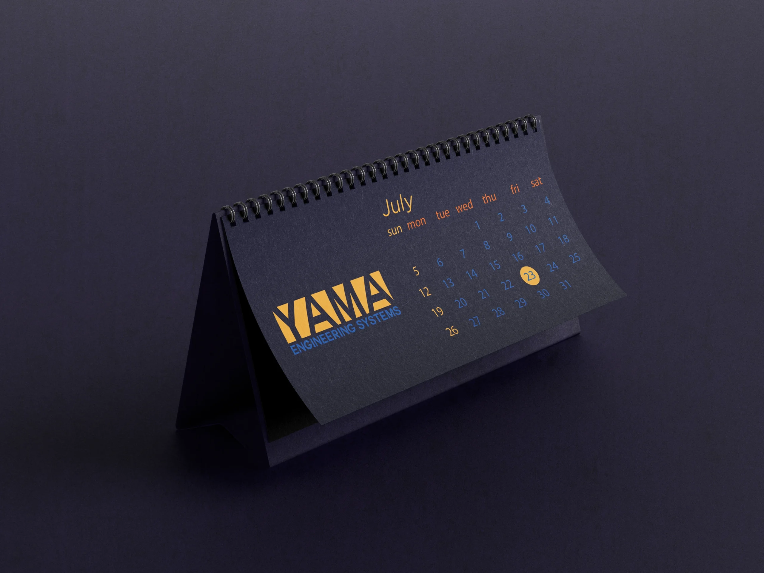 YAMA calendar mockup