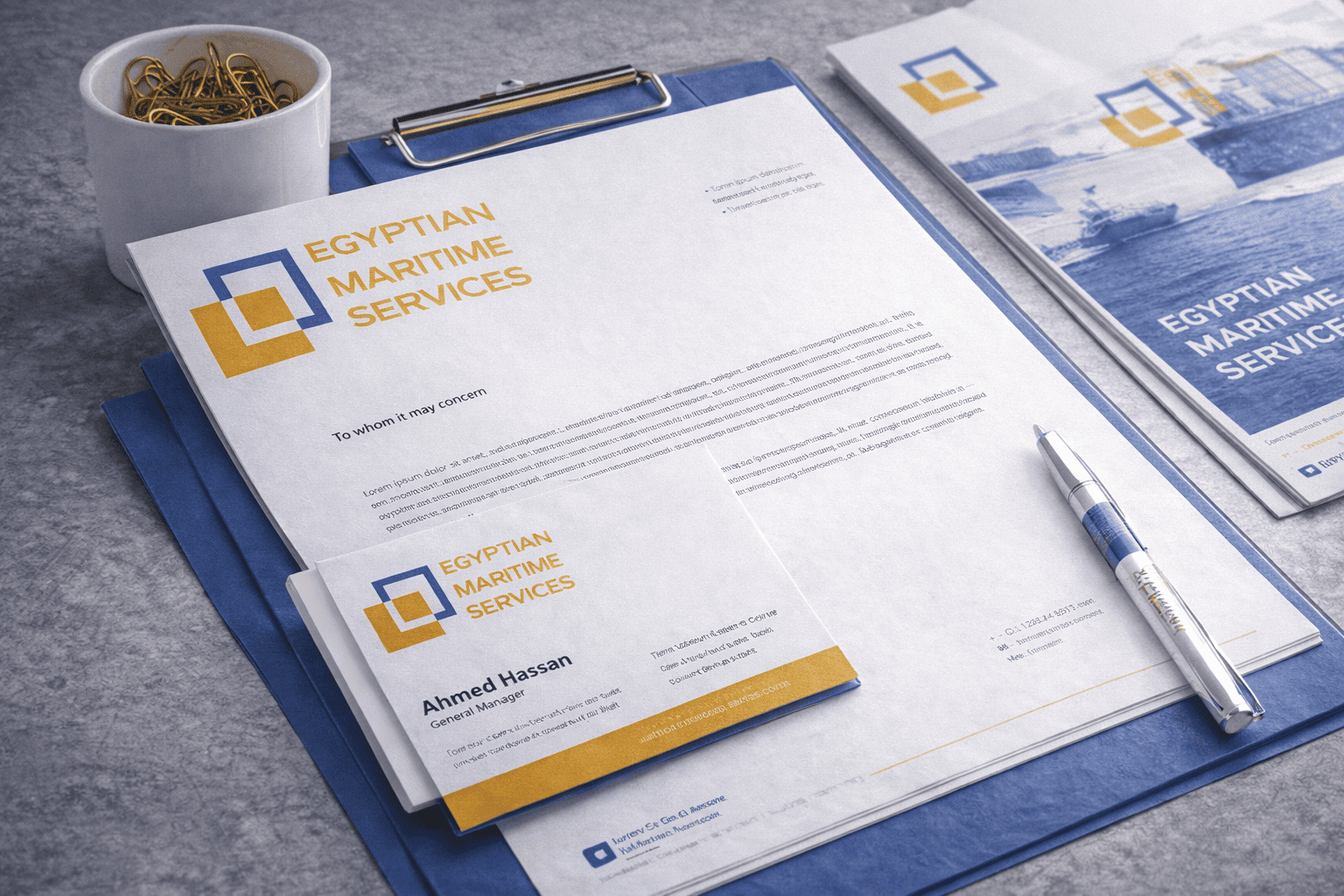 EMS stationery and printed materials